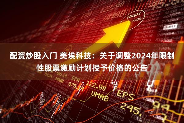 配资炒股入门 美埃科技：关于调整2024年限制性股票激励计划授予价格的公告